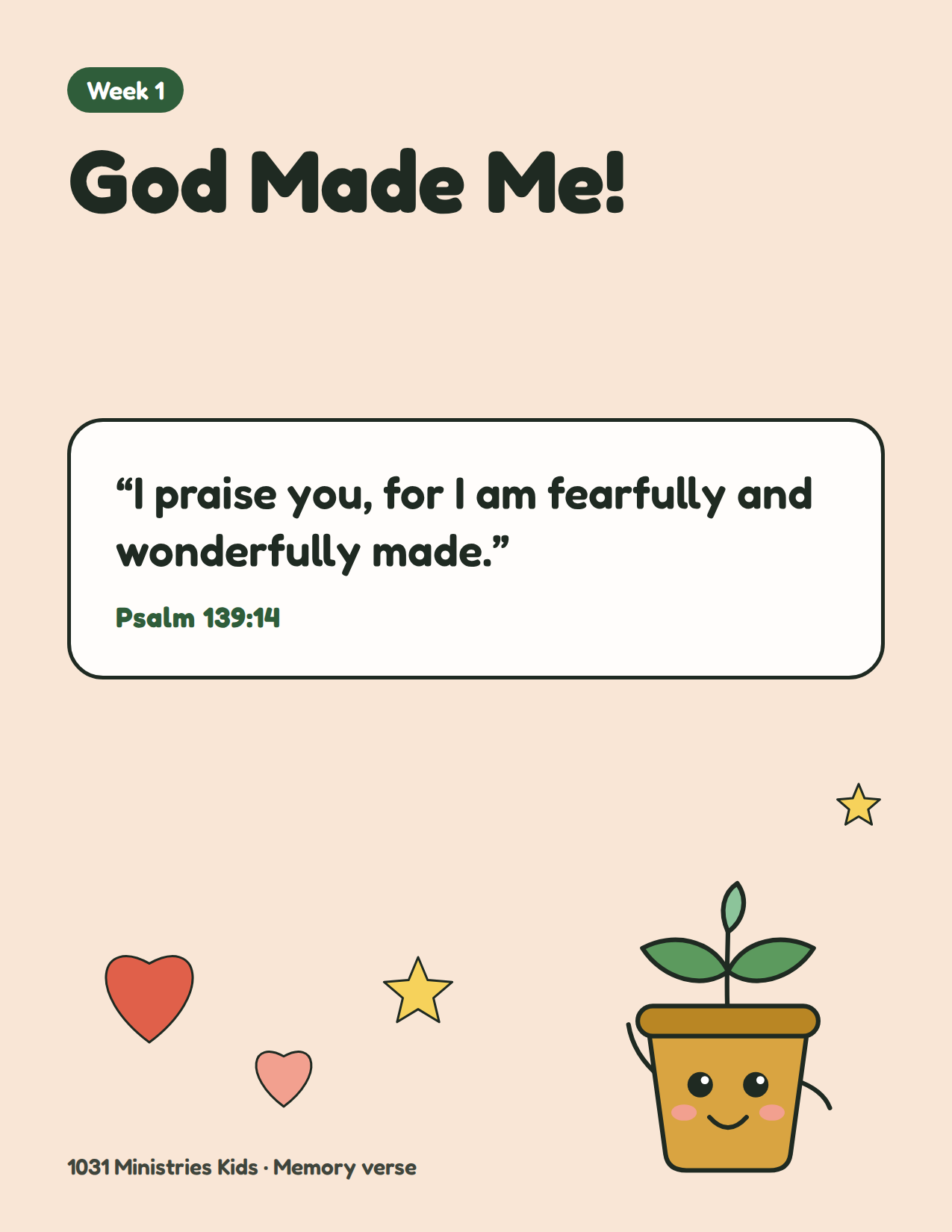 Memory verse poster for week 1