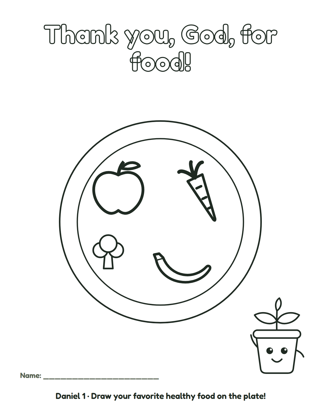 Coloring page for week 2