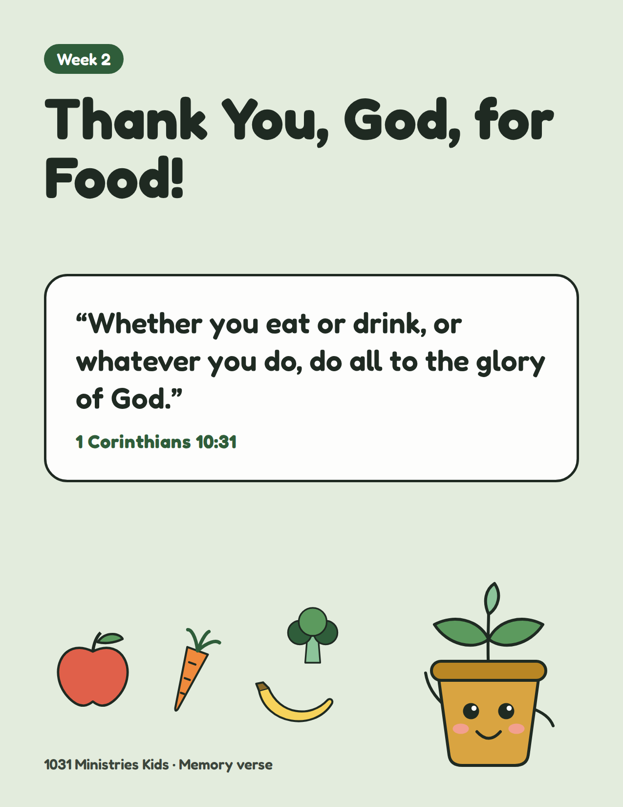 Memory verse poster for week 2