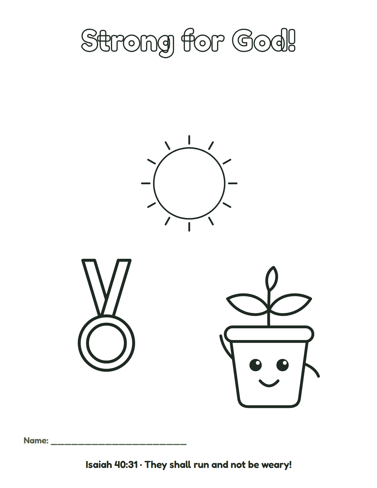 Coloring page for week 4